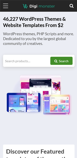 themeforest clone home page