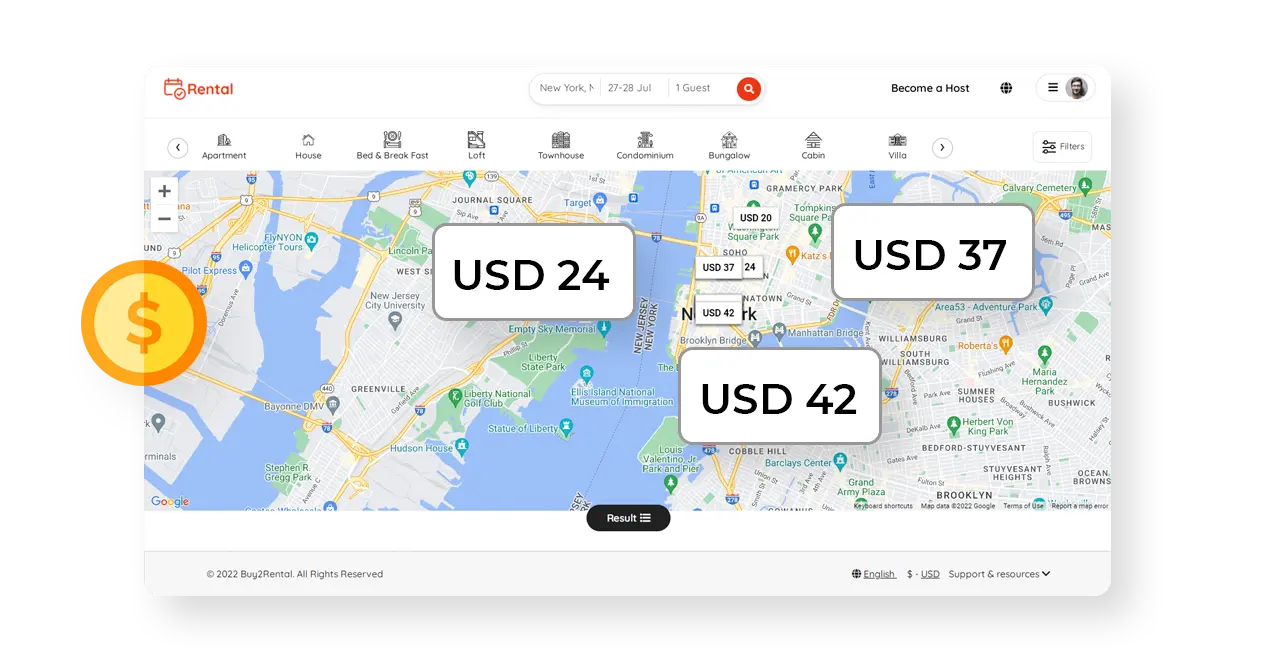 Airbnb Clone Core Feature Update price-wise-map-pining