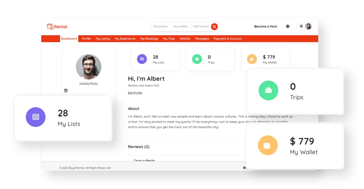 Airbnb Clone Core Feature Update user dashboard enhanced