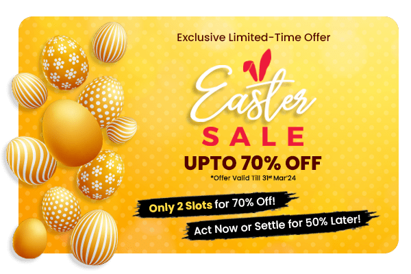 EASTER SALE 70% OFF