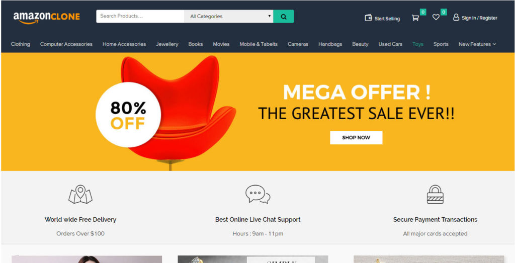 Amazon Clone script Open source marketplace multivendor script