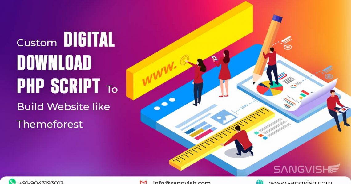 Custom Digital Download PHP Script To Build Website like Themeforest