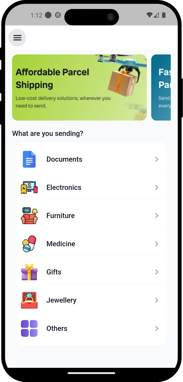 Parcel Shipper App Parcel Shipper App
