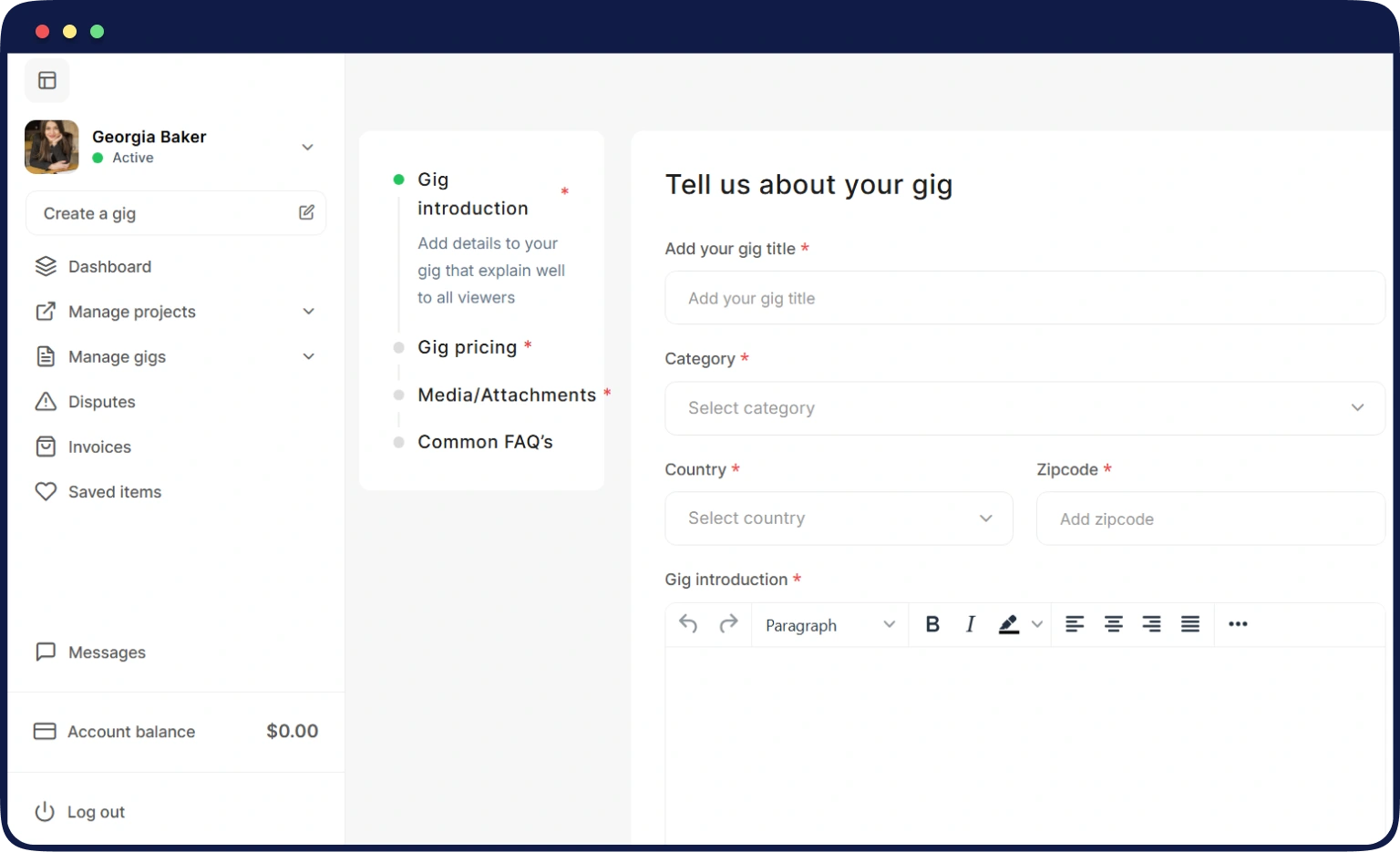 create gigs create gigs