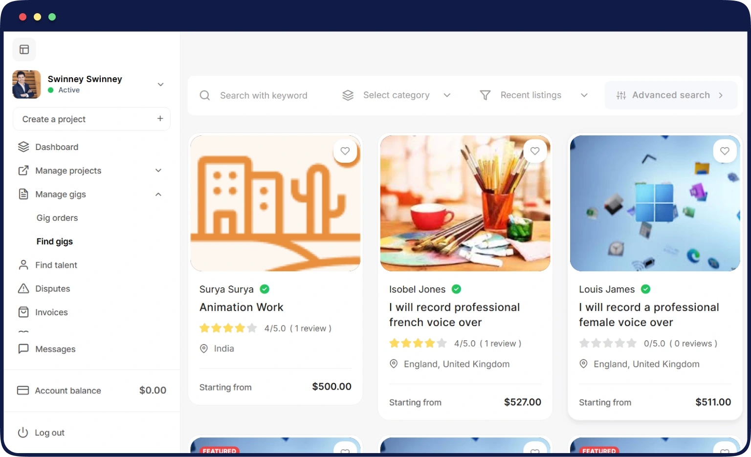 manage gigs manage gigs