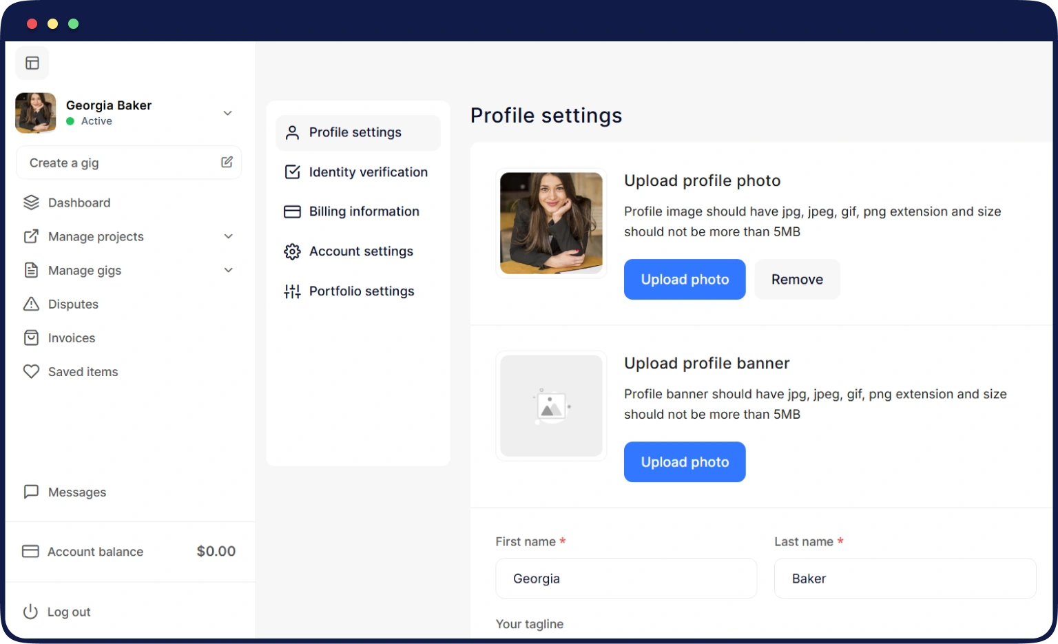 profile custmization profile custmization