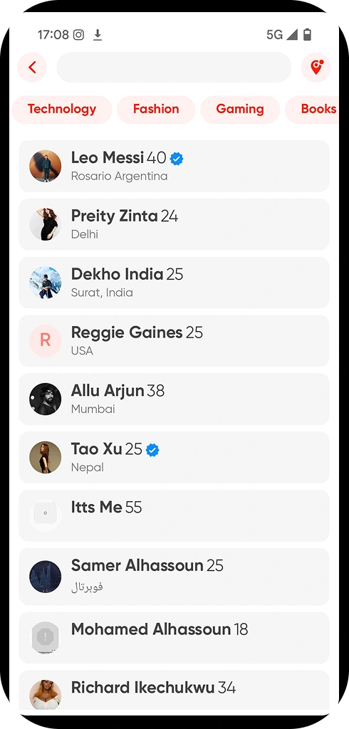 Search Profiles by Interests Search Profiles by Interests