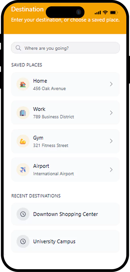 Taxi Booking App Rider Features Taxi Booking App Rider Features