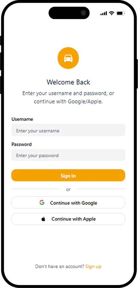 Taxi Booking App Login Taxi Booking App Login
