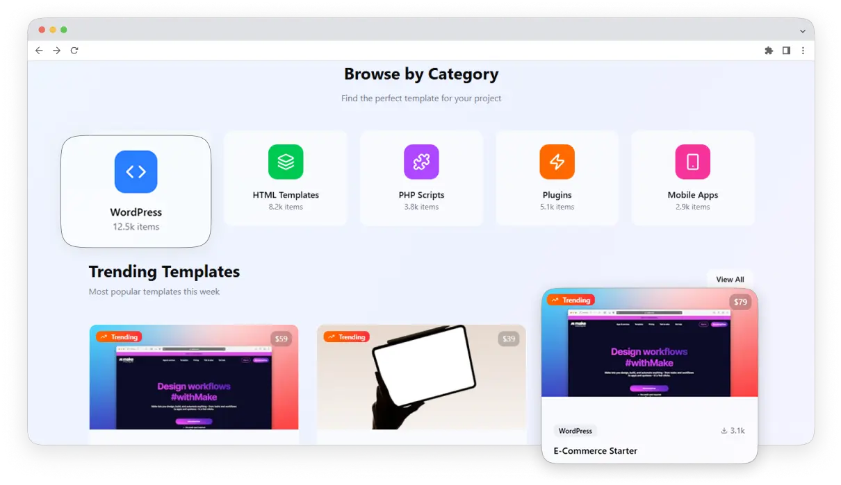 digital marketplace php script